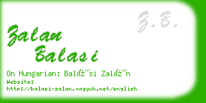 zalan balasi business card